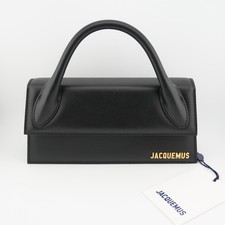 * Jacquemus Chiquito Long Black Leather Purse Handbag 213BA004 3000 990 picture