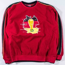 Vintage 2006 FIFA World Cup Germany Sweatshirt XL Red Crewneck Soccer Football picture