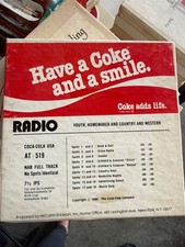 vintage coca cola radio ads 7 1/2 IPS on reel in box, 1984  picture