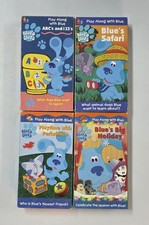Blue’s Clues VHS Lot of 4: ABCs & 123s-Safari-Playtime w/Periwinkle-Big Holiday picture