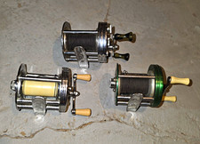 Vintage 3 Baitcasting Reel Lot - Bronson Green Hornet, Shakespeare & True Temper picture