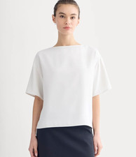 Everlane Drapey Crepe Top in Birch  Size Small picture