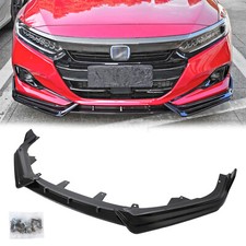 3pcs Glossy Black Front Bumper Lip Spoiler Splitter For Honda Accord 2021 2022 picture