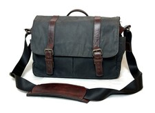 ONA Brixton Camera Bag Waxed Canvas Leather Messenger Shoulder Bag Black picture