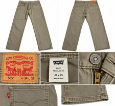 Levi’s 505 Regular Fit Jeans Men’s 34 x 29 Gray NWOT picture