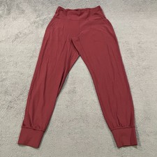 Lululemon Red Workout Stretch Pants High Rise Athletic Joggers Women's Size 8 picture