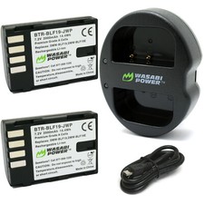 Wasabi Power Battery (2-Pack) and Dual Charger for Panasonic DMW-BLF19 picture