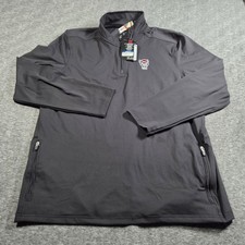 Antigua NC State Perilous Quarter Zip Pullover NWT Mens XL Black Performance picture