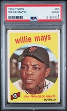 1959 Topps - Willie Mays #50 PSA Good 2 Beautiful Card picture