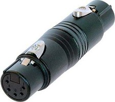Neutrik NA5FF-B 5-pin XLRF to 5-pin XLRF Adapter, Black picture