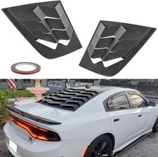 2011-2023 Dodge Charger Side Window Louvers Air Vent Scoop Shades ABS Matte Blac picture