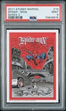 PSA 9 2011 Stussy x Marvel Series Spider-Man with artwork by Mister Cartoon. picture