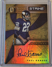 Paul Krause 2019 Panini Gold Standard Gold Strike Auto #GS-PK 56/99 picture