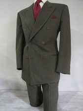VTG Giorgio Armani MANI made in Italy 6in2 double breasted peak lapel suit 42 R picture