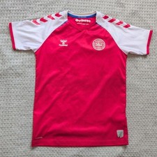 Denmark National Team Jersey Boys 14 Red Soccer Hummel DBU Home BEECOOL 2021 picture