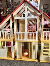 Vintage 1978-79 Mattel Barbie Dream House A-Frame #2588 Orange Roof picture