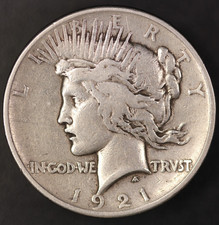 1921 SILVER PEACE DOLLAR | FRESH FROM AN ORIGINAL COLLECTION | LOT BB-459 picture