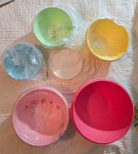 New In Box Tupperware 10-Pc Wonderlier Nesting Bowl Set - Retro Pastel Colors picture