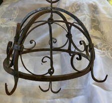 18th Century Antique Wrought Iron Hand Forged Hanging Meat/Game Rack picture
