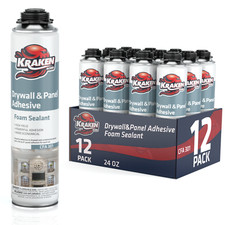 Kraken Bond Drywall Panel Adhesive Foam 24oz 12 Pack – Gun Not Incl. picture
