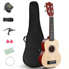 21/23/26 Ukulele Soprano/Concert Professional Beginner Kit Bag Strap Picks Tuner picture