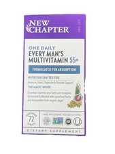 New Chapter Every Man's One Daily 55+ Multivitamin Tablets 72 Count Exp 7/27+ picture