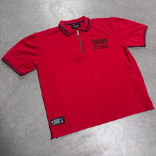 Balmain Paris Men’s Solid Red 1/4 Zip Collared Knit Polo Shirt XL picture