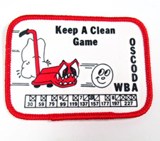 Oscoda WBA Clean Game Vintage Bowling Patch Cartoon Vacuum Bowling Ball picture