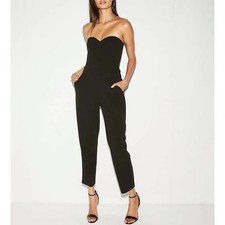 NWT EXPRESS Strapless Sweetheart Neckline Jumpsuit with Boning Black SZ 2 picture