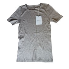 Everlane The Luxe Micro-Rib Crew Women's Size Small Heathered Tan New With Tags picture