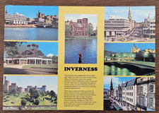 Inverness, Scotland 1980s Postcard collage Castle, city views Colourmaster UNP picture