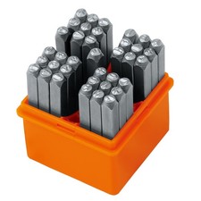 37Piece Number and Letter Stamp Set 1/8 3mm AZ & 09 + Love Punch Perfect for ... picture