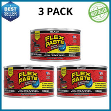 Flex Paste Industrial Sealant, Thick Rubber Coating, Black, 8.75 fl oz, 3 Pack picture