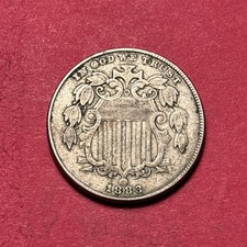 (1) Beautiful Antique 1883 Shield Nickel CHOICE VF-VERY FINE NICE DETAIL picture