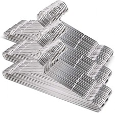 40 Pcs Wire Coat Hangers Stainless Steel Heavy Duty Metal Clothes Suit Hanger picture