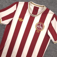 Adidas 1. FC Nurnberg 125th Anniversary Soccer Jersey Mens Small Striped Futbol picture