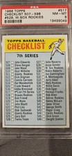 CHECKLIST 507-598 1966 TOPPS BASEBALL W. SOX ROOKIES #517 PSA 8 picture