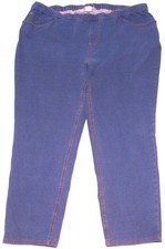 Catherines Knit Denim Jeans Womens 3X Pull On Elastic Waist (44X29) picture