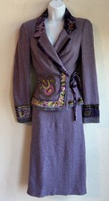 Vintage Y2K Renato Nucci NWT M L Whimsigoth Fairy Co-ord Skirt Suit Set Velvet picture