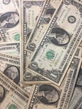 1963B One Dollar Well Circulated Barr Note $1 Bill picture