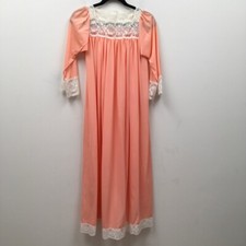 Aristocraft By Superior Womens A Line Dress Pink Pleated Maxi Lace Vintage M picture