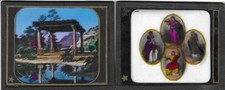 Lot of 2 Antique Masonic Freemason Magic Lantern Slides Ca. Late-1800s, EA &  FC picture