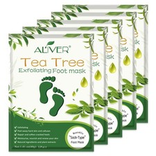 ALIVER Foot Peeling Mask Moisturizing Natural Exfoliating Foot Mask - Pack of 5 picture