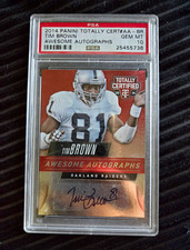 1 of 1 2014 Totally Certified Tim Brown Awesome Autographs AA-BR Raiders  PSA 10 picture