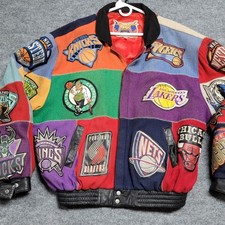 Vintage Jeff Hamilton Rare  NBA Big Patch Jacket  4XL  picture