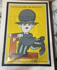 Vintage 1986 Original Film Poster Cine Movil BACHS CHARLIE CHAPLIN Screen Print picture