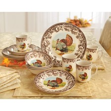 BrylaneHome 16-Piece Haydon Turkey Dinnerware - Turkey picture