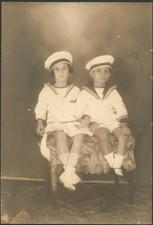 Vintage Photo J R D Tata As Child With Sister Sylla c 1910 Rare Tata Family picture