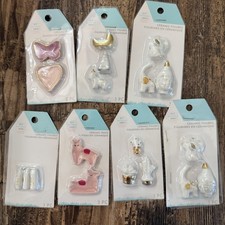 DIY Modern Mini Ceramic Figures & Trays Lot 7 Diorama Miniature Craft Set picture