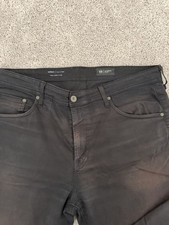 AG Adriano Goldschmied  Everett Jeans Slim Straight Black Dark Wash Sz 36x32 picture